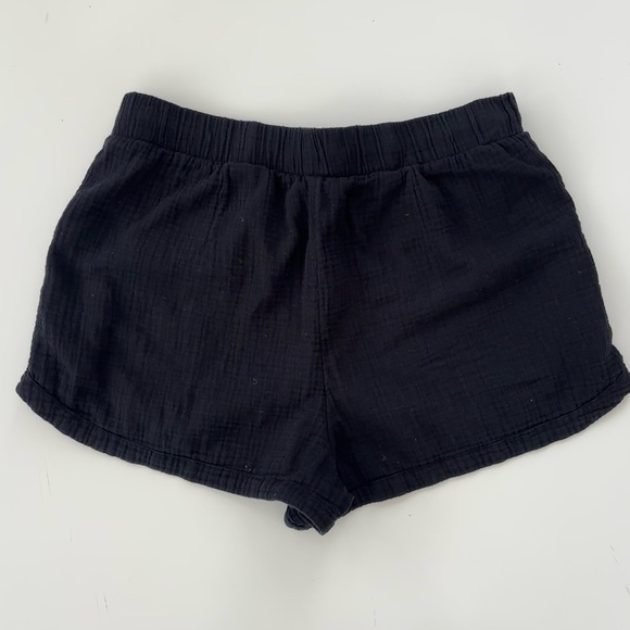 CALIA Women's Black Gauze Gauzey 100% Cotton Lightweight Shorts Size Large - Picture 2 of 7